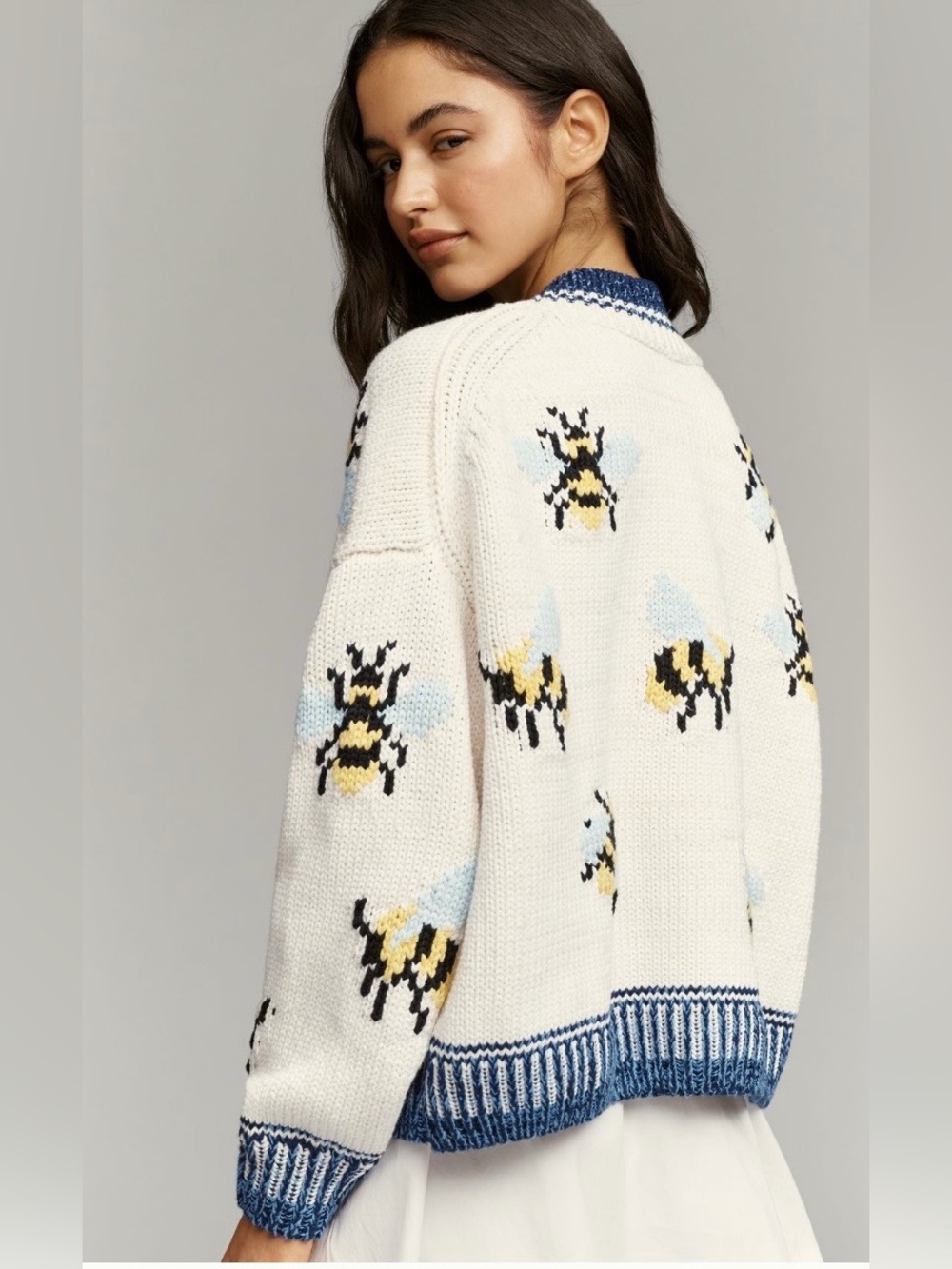 Anthropologie x Maeve Icon Chunky Cardigan Size Large NWT - Picture 2 of 14